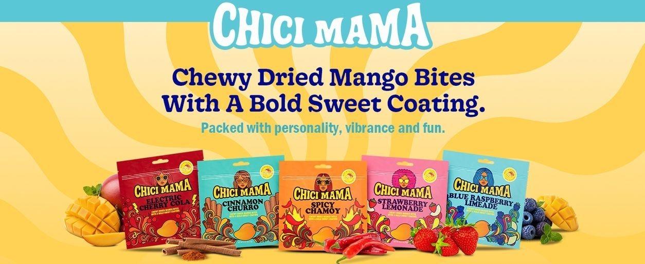 Chici Mama Spicy Chamoy Mango Bites – Made with Real Mango | Chewy, Juicy Candy-Alternative Treat | No Artificial Colors, Flavors, or Sweeteners | Gluten-Free, Naturally Vegan & Free of Major Allergens | Better-For-You Snack | 2 Pack - 70g