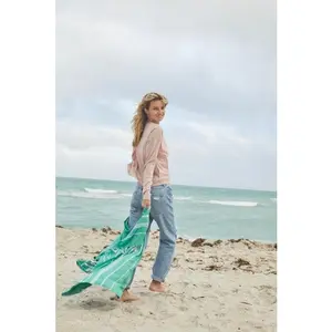 Texture Melange Sweater In Pink