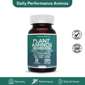 Plant Aminos | Organic Essential Amino Acids (EAAs) & BCAAs – 100% Plant-Based, Vegan with All 9 Essential Amino Acids – 360 Tablets Healthcare Muscle