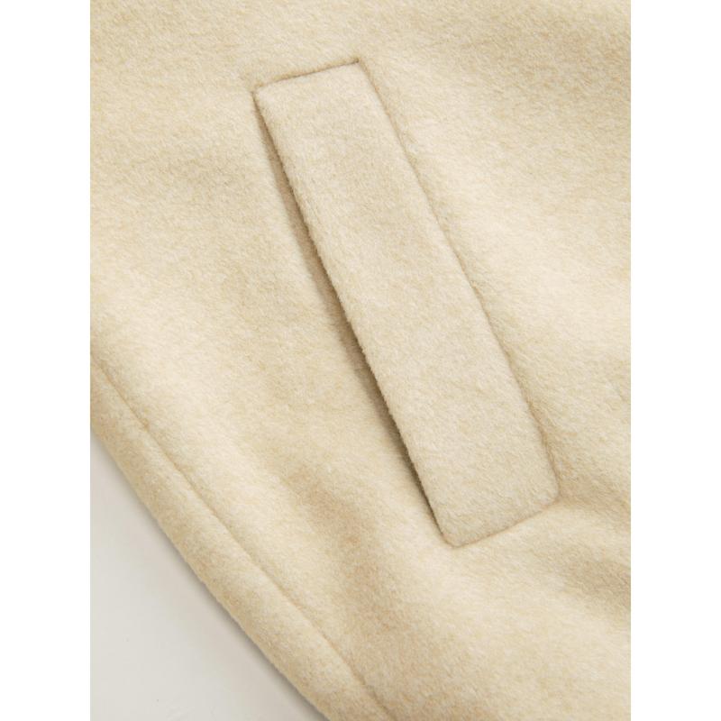Cider Wool-look Peter Pan Collar Long Sleeve Jacket
