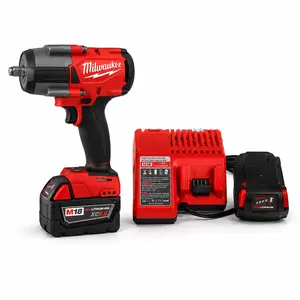 Milwaukee M18 18V Brushless 1/2 Inch Impact Wrench With 1000Nm Max Torque For Auto & Industrial Repair, Equipped With Variable Speed And Work Light, Comes With Accessories And Hard Case