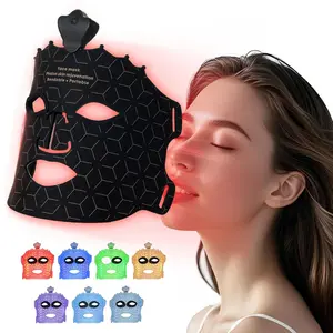 7 Color Red Light Therapy Mask, Wireless LED Face Mask Light Therapy with Eye Protection Cushion, Lightweight Soft Silicone Red Light Therapy for Face Anti-Aging, Skin Firming & Radiant Glow at Home Skincare Tool