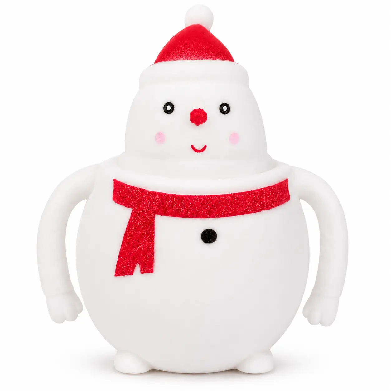 Christmas snowman squeeze toy, stress relief, party favor, fun soft stress-relief gift, suitable for kids and adults, festive vibe, prank toy, novelty