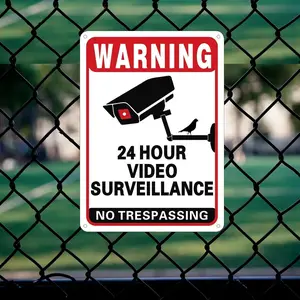 Prohibition Signs for Private Property Intrusion Outdoor Video Surveillance and UV Printing Safety Camera Signs for Residential Commercial Lane Alerts and Closed Circuit Television