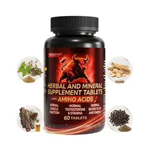 Restore Vitality Stress Edible Dietary Supplement Overall Wellness Fitness Men‘s Herbaceous Mineral Supplements 60 Count
