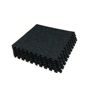 Hot selling styles  SUPERJARE 0.56 Inch Thick Exercise Equipment 6 EVA Foam Mats with Top Interlocking Rubber Floor Tiles for Home Gym and Fiess Room x 24 in Strength training