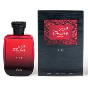 Rasasi Hawas Fire Eau de Parfum Spray – 100ml (3.4 Fl Oz) for Men