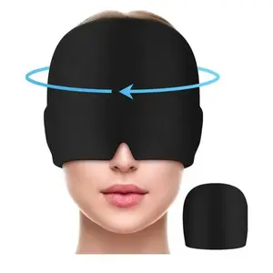 [Cooling Migraine Hat] Cooling Gel 200g Migraine Hat | Reusable & Adjustable Cold Compress for Tension Relief, Relaxation, and Fever Reduction Eye Mask