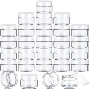 Mini Empty Jars - Clear Plastic Containers (PACK OF 6)