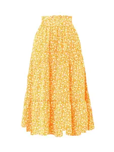 Versatile Elastic Waist Cake Dress, Spring Summer Slimming Multi-Layer Ruffle Skirt, Fashionable Half-Length Skirt for Women