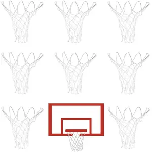 8 Pcs Mini Basketball Nets Replacement for 8"-10.25" Basketball Rims Nylon Small Basketball Hoop Net