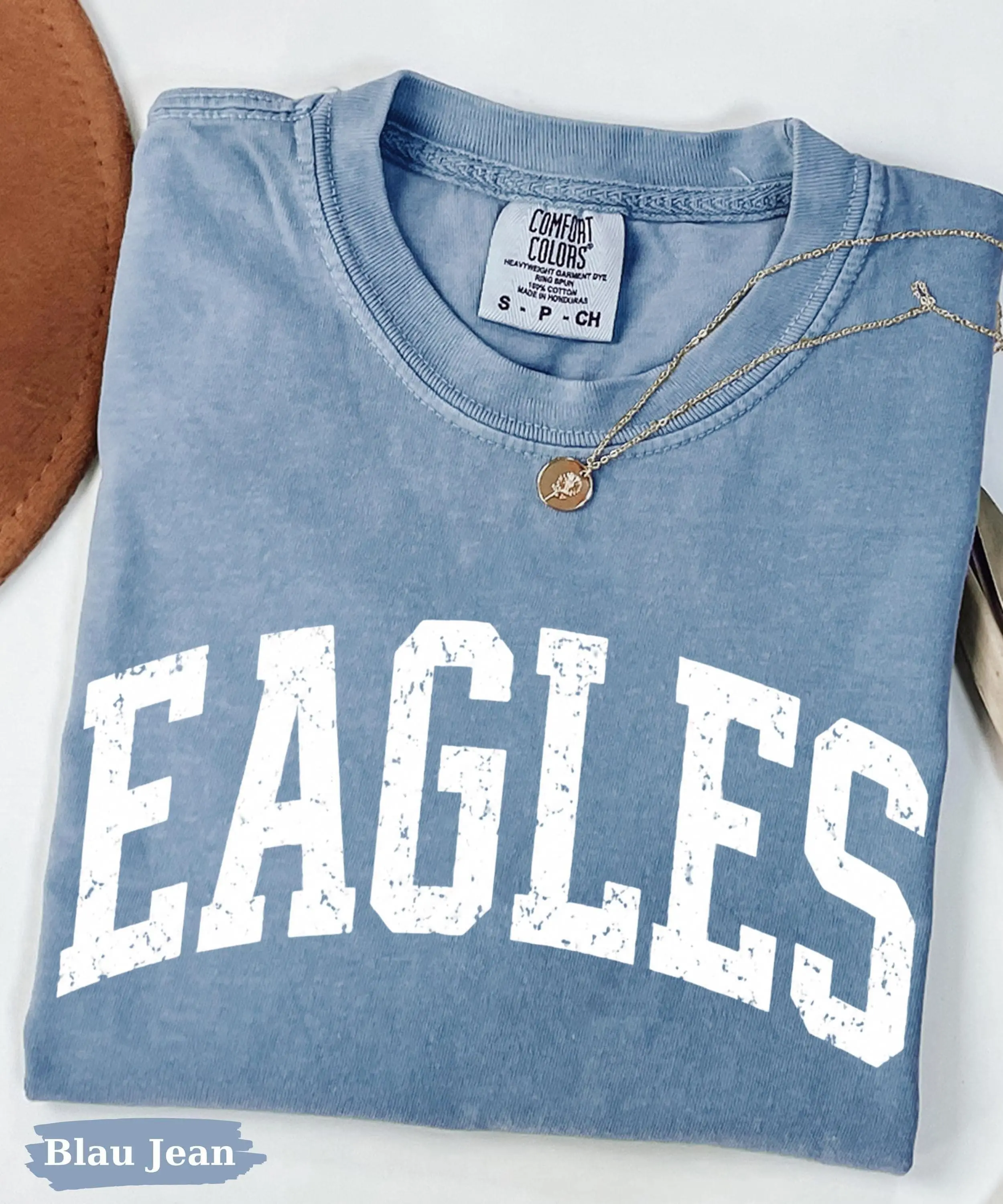 Comfort Colors Vintage Eagles Shirt, Comfort Colors Football Tee, Gameday Apparel Highlight Threads
