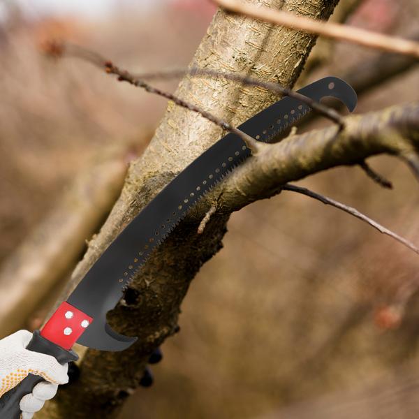 30ft Manual Pole Saw - Lightweight Fiberglass Tree Trimmer with Sharp Steel Blades for High Branches & Shrubs