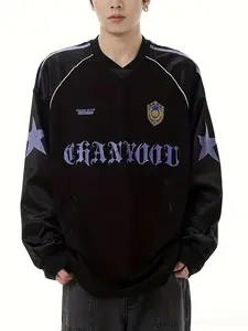 Men's Fall New Design Mesh Breathable Sports Jersey, Trendy Fashion Casual Long Sleeve T-Shirt, Comfortable Athletic Wear