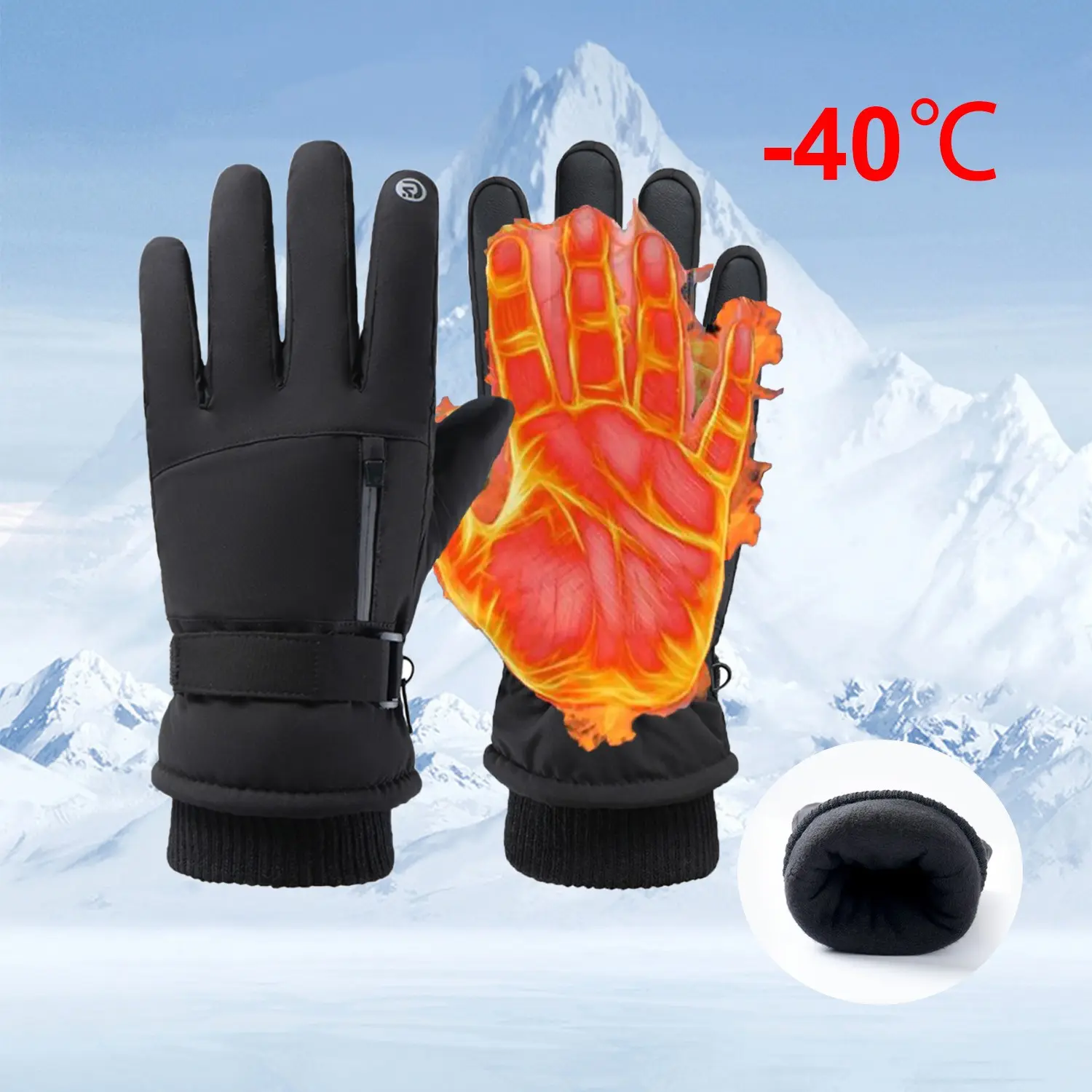 Winter Ski Gloves, Snowboard Gear, Snowboarding Gear, Water Resistant Windproof Anti Slip Warm Gloves, Ideal for Cold Weather, For Hiking Driving Running Bike Cycling, TikTokShopBlackFriday, Christmas Gift For Men, Women, Friend