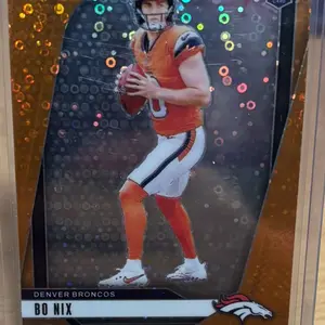 Bo Nix Disco Prizm Rookie 2024 Denver Broncos Football Card Collectible