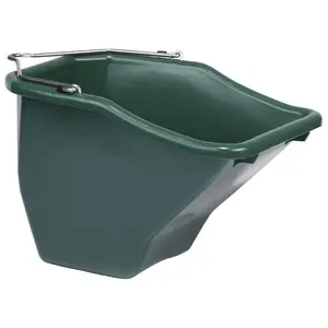 Little Giant 10-Quart Durable Plastic Flat Back Livestock Feed Bucket, Green Little Giant 10-Quart Durable Plastic Flat Back Livestock Feed Bucket, Green