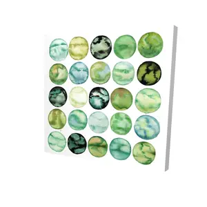 212 MAIN Green Circles Abstract Canvas, 24x24 in, Artistic Minimalist Photo Decoration - Modern Bedroom Home Decor, Ideal Gift (2080-2424-AB73), Print
