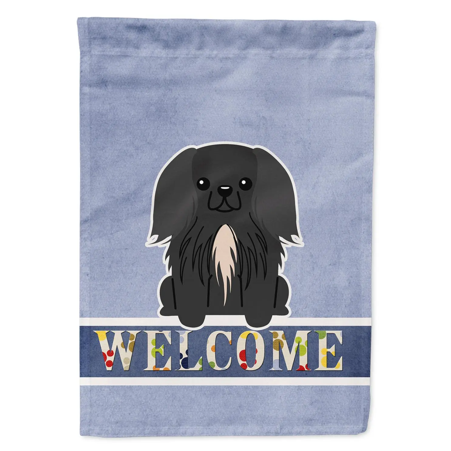 Pekingese Black Welcome Garden Flag Mailbox Decorative Yard Banner Outside Patio Artwork for Flower Beds, Garden Size, Multicolor