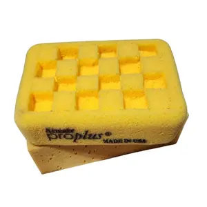 Checkered Sponge Armaly Pro Plus Grout Heavy Duty Yellow 7.5 x 5.25 x 2.5 in sink therapy Squeegee Scrubber squeeze therapy Pad Cleaning Products Cleaner
