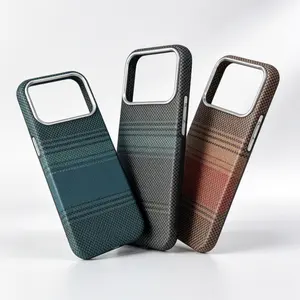 Limited Time Flash Sale Kevlar Textured Magnetic iPhone Case, Ultra Slim Thin Light Hard Shell, Business Minimalist Aesthetic, Shockproof Anti-Scratch Anti-Slip Protective Case for iPhone 17 16 15 14 13 12 Pro Pro Max Plus