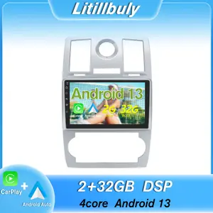 9" Car Stereo for Chrysler 300C 2004-2011 touch screen has Android Auto Wireless Carplay, Bluetooth WIFI supports GPS Navigation