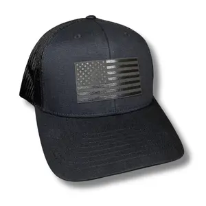 American Flag Blackout Patch Hat