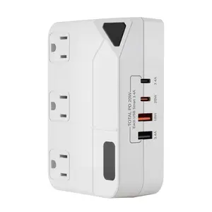 TikTokShopBlackFridayVEVOR Voltage Converter, 220V to 110V, International Universal Travel Adapter with 4 USB Ports (2 USB C), 3 AC Sockets, Plug Power Adapter, Step Down Transformer Outlet Converter, for EU UK AU US