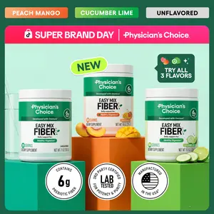 Physician's Choice Easy Mix Fiber Powder - Natural Soluble Prebiotic Fiber Supplement for Regularity, Digestion & Gut Health - No Clumping or Grit