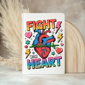 UV DTF Journal Cover-  Fight with Heart