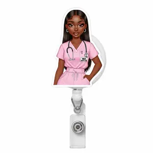 Nurse Nova Med Barb Badge Reel