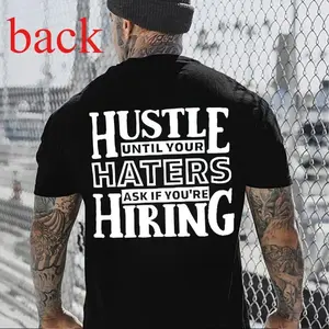 HUSTLE UNTIL YOUR HATERS Tshirt, Aesthetic Tatoo Outfits, Streetwear Style, Retro Vintage Y2k Men Graphic Tees
