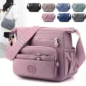 2025 New Women's Fashion Nylon Crossbody Bag in Multiple Colors - Lightweight, Adjustable Strap, Multi-pocket Design, Suitable for Travel, Shopping, Dating, and School Use