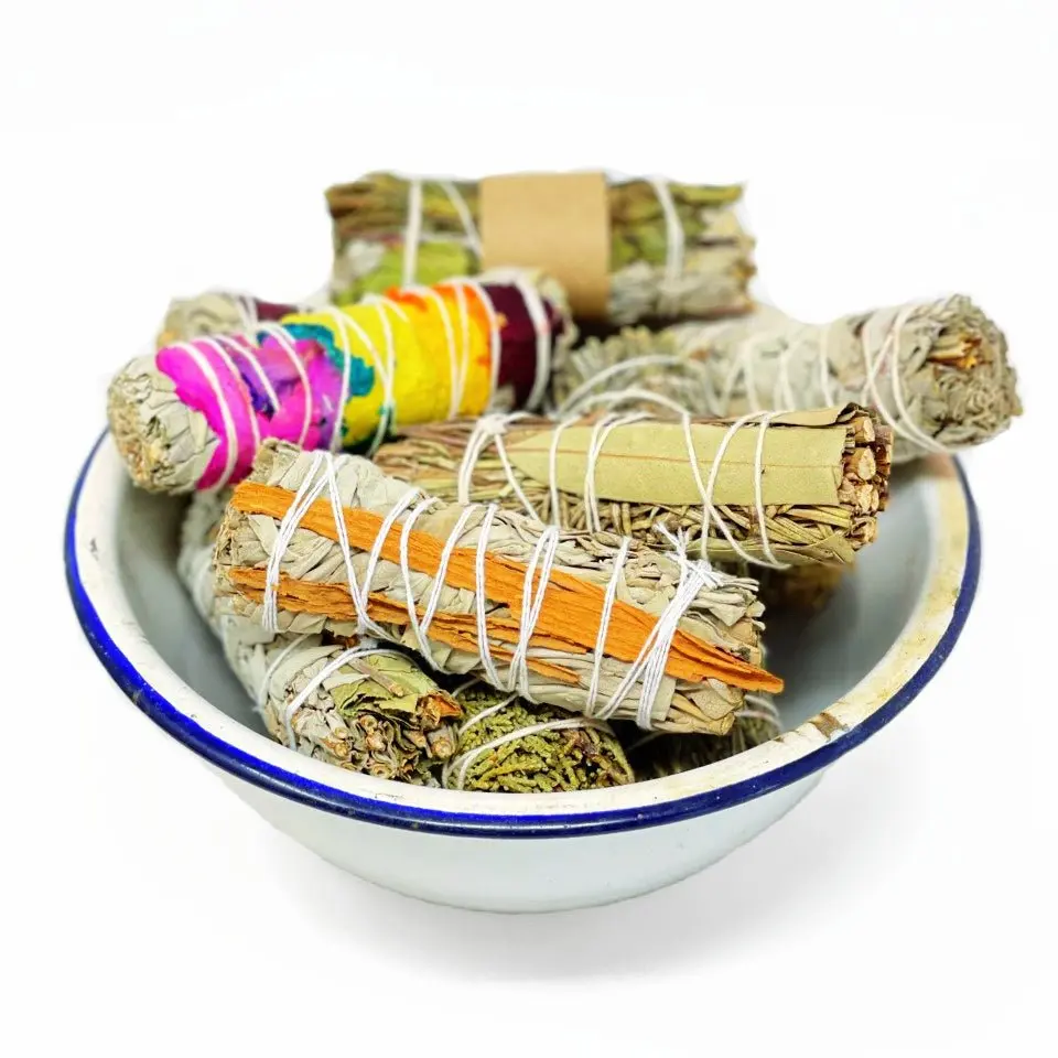 4 Pack Unlabeled Sage Smudge Bundles