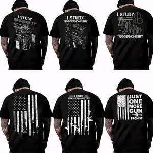 I Study Triggernometry Gun T-Shirt Menswear Graphic Tee Pure Cotton Casual Streetstyle Trendy Tops for Women for Men Perfect Gift