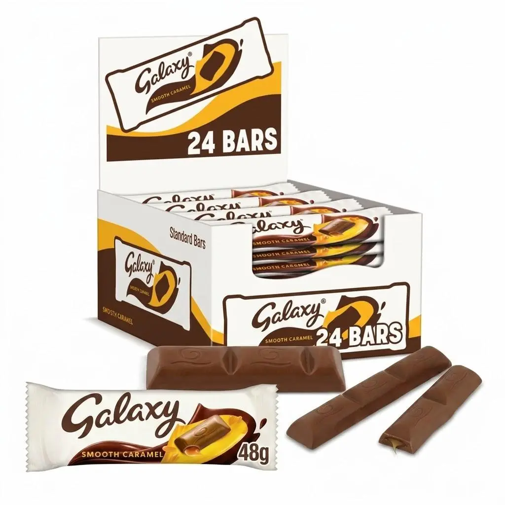 Posh NoshMars UK Import Galaxy Smooth Caramel Chocolate Bar 48g 24ct