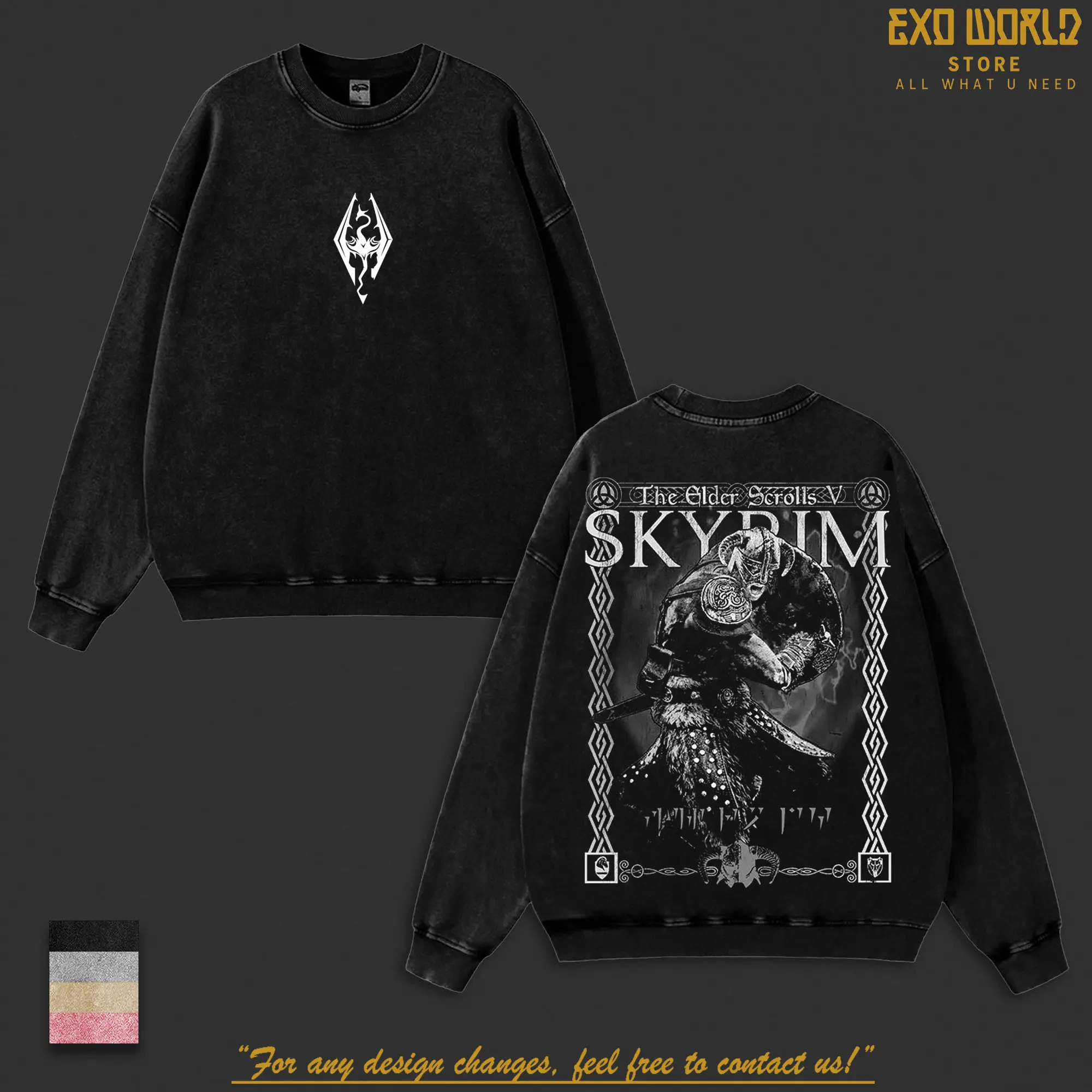 Vintage The Elder Scrolls V Skyrim Washed T-Shirt, Dragonborn Fantasy RPG Graphic Tee, Premium Heavyweight Cotton Oversized Streetwear, Bethesda Gaming Fan Merch, Tamriel Collector Apparel
