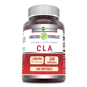 Amazing Formulas CLA 1000 Mg | 240 Softgels Supplement | Non-GMO | Gluten-Free | Made in USA