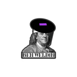Benjamin Franklin Welder Sticker - Vinyl Decorative Gift for Friends, Waterproof, Ideal for Home Decor