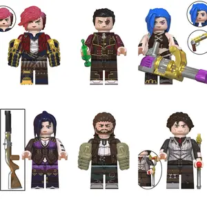 6 Pack Battle of the Two Cities Custom Mystery Mini-Character Keychains Caitlyn - Jayce - Viktor