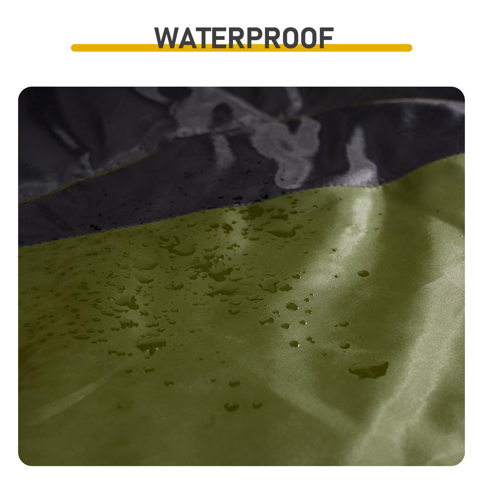 Rectangular Heated Sleeping Bag, Lightweight Sleeping Bag with Multi USB Powered Heating Pads, Waterproof Compact Envelope Sleeping Bag for Backpacking Hiking, Green