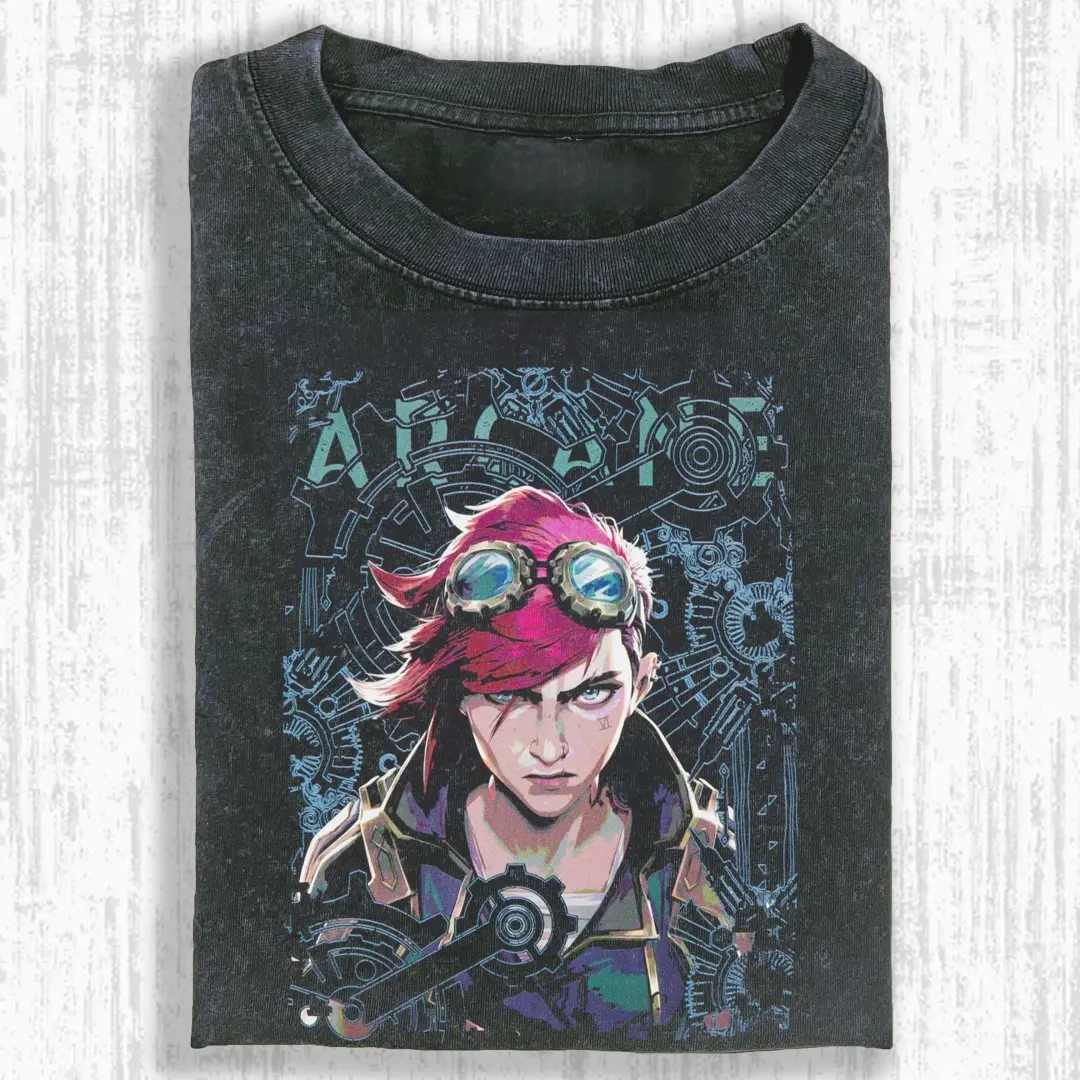 Arcane Vi T-Shirt, Vintage Graphic Shirt, Retro 90s Tee, Comfort Colors Style, Casual Unisex, Fan Gift