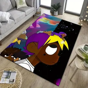 Soft Cartoon Character Rug, Fluorescent Area Rug for Living Room, Kitchen, Entrance, Boys' Bedroom, Teenage Bedding, Trendy Home Decor