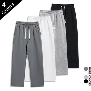 “4-Pack/4 Counts” Durable 4-Piece Set Wide-Leg Athletic Pants Loose Fit Suitable for School and Outdoor Activities