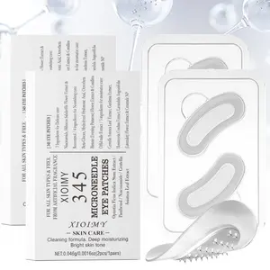 4pcs Hyaluronic Acid Niacinamide Panthenol Micro Needle Eye Mask, Strong Moisture Tightening Skin Gloss, Suitable for Eyes Face Nose