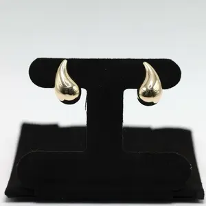 14KT Gold Drop Earrings - Elegant Tear Drop Design for Everyday Wear