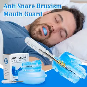 Anti Snore Bruxism Mouth Guard Stop Snoring Mouthpiece for Teeth Bruxism Sleeping Aid Apnea Devices Night Anti-Snoring Mouth Guard Pink_Ivory Comfortable Design