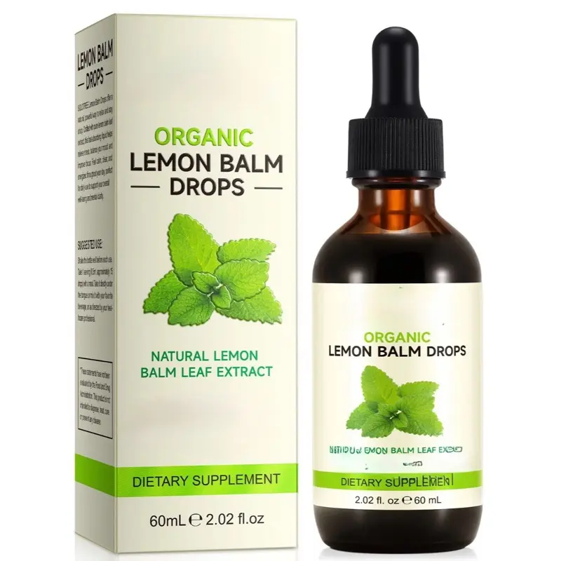 Organic Lemon Balm Drops - Pure, Easily Absorbed Formula for Relaxation, 2 Oz Beauty & Personal Care Relaxation Solution for Adults
