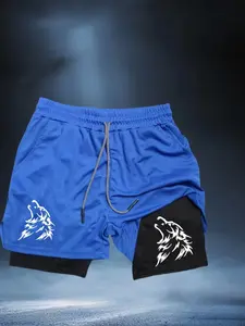 Men's 2-In-1 Double Layer Gym Shorts with Inner Pocket, High Stretch Gym Workout Training Shorts for Summer Comfort