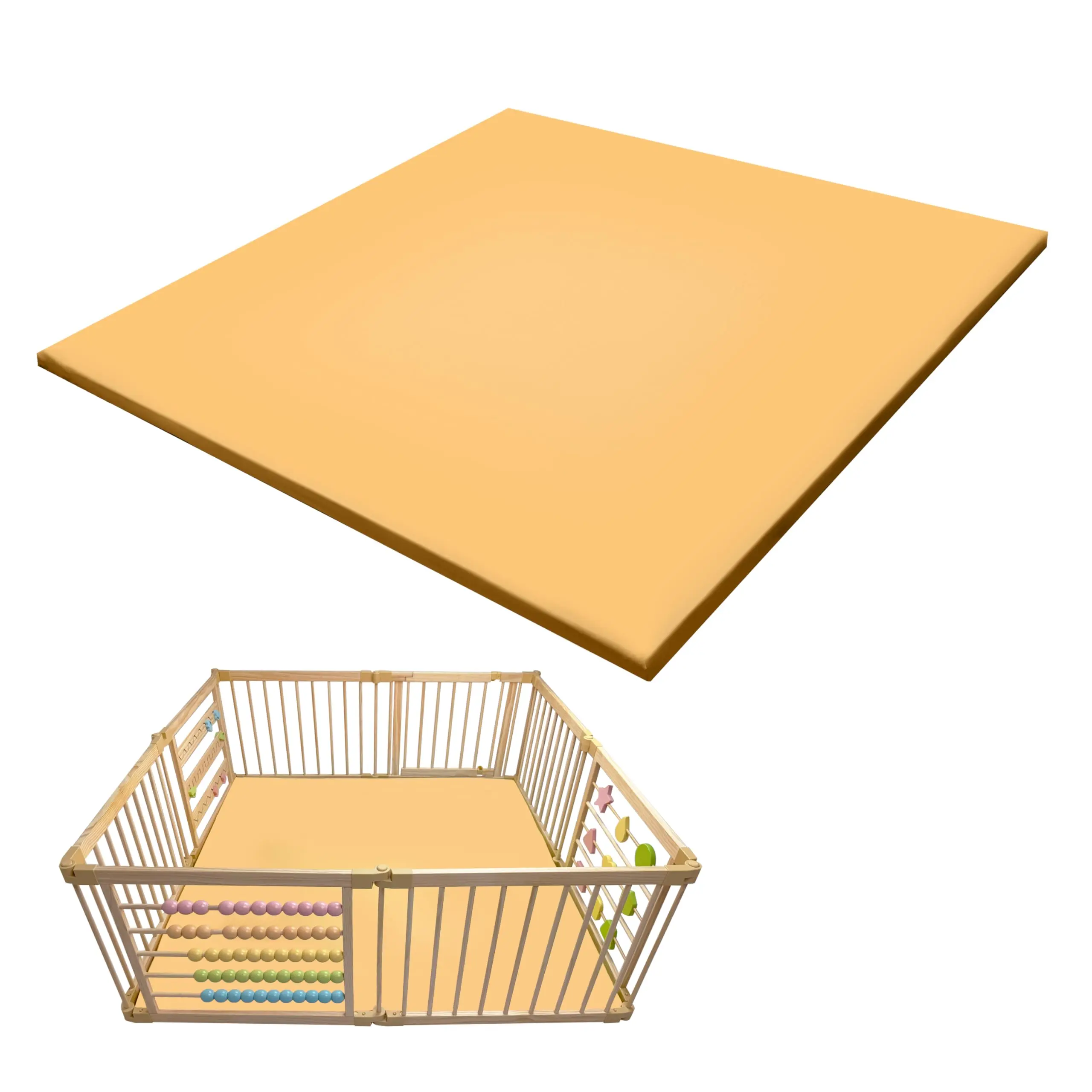 Playpen Play Mat (Beige, 8 Panel)